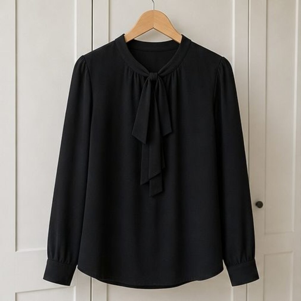 Sage Tie Neck Blouse